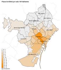 Nombra todos los barrios de barcelona. Presencia De Airbnb En Barrios Y Distritos Efecto Airbnb