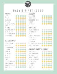 a printable checklist for babys first foods baby first