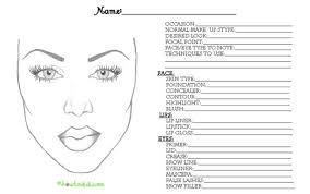 blank makeup face chart pdf makeupview co