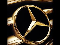 Stared In Gold Mercedes Benz Logo Mercedes Car Car Hood Ornaments