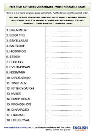 Read on for some hilarious trivia questions that will make your brain and your funny bone work overtime. Free Time Activities In English With Games Pictures And Quizzes