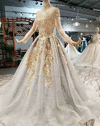 Brautkleid ballkleid gold champagner creme glitzer strass neu keine china ware. Brautkleider Perlen Transparentes Spitzen Kundengerecht Hochgeschlossene Lange A Linie Lange Armel Gold Billige Ricici Com