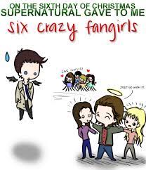 Jeϟϟi S Groupies Fan Art 12 Days Of Supernatural Christmas Supernatural Christmas Supernatural Fan Art Supernatural Funny