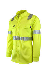 buy 7oz fr hi viz uniform shirts class 2 lapco fr