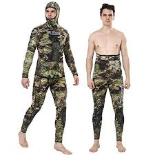 realon wetsuit 5mm 3mm full spearfishing suit camo scuba diving suit hoodie snorkeling suits men