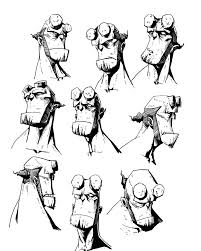 Hellboy On Behance Character Design Sketches Mike Mignola Art Hellboy Art