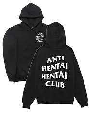 Anti Hentai Hentai Club Hoodie Hoody AHHC ASSC Social Black Shirt 
