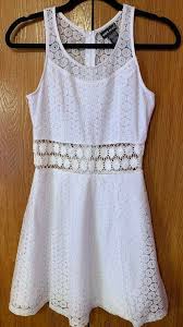 Wet Seal White Lace Dress Size Small Fashion Clothing Shoes Accessories Womensclothing Dresses Ebay L Lace White Dress Ruffled Short Dresses Lace Dress