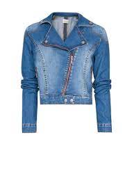 Denim Biker Jacket Mango 79 99 Medium Wash Moto Downtown Chic Asymmetric Zip Front New Meaning To Denim Jacket Fashion Denim Jacket Outfit Denim Wear