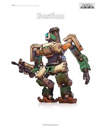 You can download free printable overwatch coloring pages at coloringonly.com. Bastion Overwatch Coloring Teaching Squared