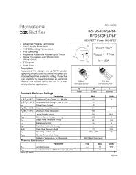 Datasheet of a fn transistor hi, please i need the datasheet for this transistor. Suchergebnisse Fur F9540n Infineon Mosfet Datenblatter Mouser Deutschland