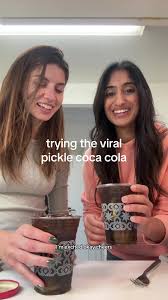 Trying #dualipa viral #picklecoke with my #bestie @Rachel Powell 🥰🫶🏽  #fyp#toronto#foodie#pickle#dillpickle#cocacola