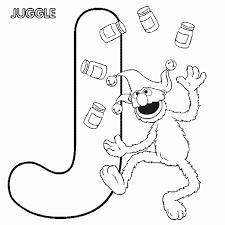 Abc Letter J Juggle Sesame Street Grover Coloring Page Abc Coloring Pages Sesame Street Coloring Pages Elmo Coloring Pages