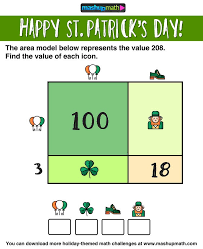 Are You Ready 5 Free St Patricks Day Math Activities For Grades 3 8 Mashup Math Math Activities Math Challenge Math Writing Prompts