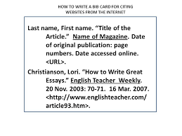 If you cite a new source, add it to the bibliography by clicking anywhere in the bibliography and selecting update citations and bibliography. A Guide To Preparing Note Cards And Bibliography Cards Ppt Video Online Download