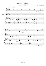 Oh Happy Day Sister Act 2 Sheet Music For Piano Voice