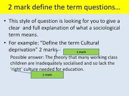 Education Cultural Deprivation Explanations For Differences In Educational Success Outside School Factors Contd Cultural Deprivation Topic 04 C Ppt Download