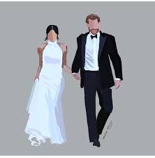 Pin By Morain72 On Prince Harry Duchesse Meghan Chic Illustration Wedding Illustration Modern Fairytale