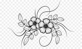 Black And White Flower Unlimited Download Kisspng Com Flower Drawing Flower Sketch Images Flower Sketches
