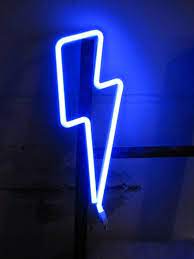 neon licht lightning blue a little lovely company lampen neon led