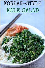 Korean Style Kale Salad Kimchichick Recipe Asian Recipes Kale Salad Fruit And Veg