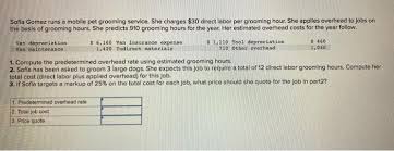 They're our furry family members. Solved Sofia Gomez Runs A Mobile Pet Grooming Service She Chegg Com