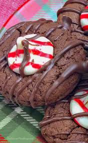 chocolate peppermint kiss cookies the