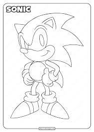 Free Printable Sonic Pdf Coloring Page In 2021 Coloring Pages Sonic Birthday Coloring Pages