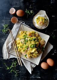 Bake at 350 degrees for 35 to 40 minutes or until a knife inserted near the center comes out clean. Stir Fried Shrimp And Eggs è¾ä»ç'è The Woks Of Life