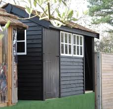 The Holt Garden Shed 13 X6 Rustic Barnstyle Cladding In Black And White From The Malvern Collection As Seen At Garden Buildings Garden Shed Vintage Garden