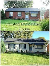 As you can see from the pics, we only have bricks partially on the house. Painted Brick Ranch House Cleverly Inspired Brick Ranch Houses Brick Exterior House Painted Brick House