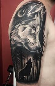 Black And Grey Wolf Pokemon Awesome Black Gray Wolf Tattoo C Tattoo Studio Shell Tattoo Wolf Tattoo Design Grey Wolf Tattoo Wolf Tattoos