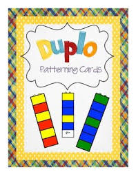 Duplo Patterning Cards Math For Kids Preschool Patterns Math Activities