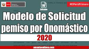 6 modelo de carta de permiso por viaje. Solicitud De Permiso Por Onomastico Doc 2020 Para Docentes En Ii Ee