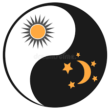 Sol Y Luna En La Ilustracion De Vector De Simbolo De Ying Yang Mandala Attrape Reve Mandala