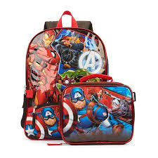 the avengers avengers backpack with lunch bag walmart com in 2021 avengers backpack bags backpacks