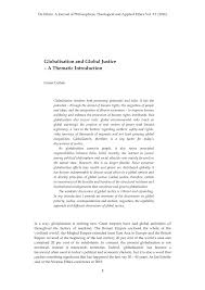 Pdf Globalisation And Global Justice Introductory Essay Globalisation And Global Justice A Thematic Introduction