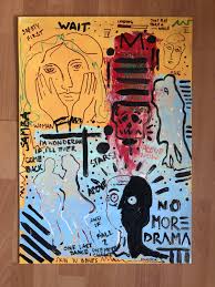 Expressive arts therapy video with natalie rogers video. Expresive Painting Jean Michel Basquiat Style Modern Expressionism Expresionist Art Abstract Painting Basquiat Painting Expressive Art