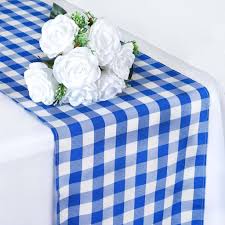 Buffalo Plaid Table Runner Blue White Gingham Polyester Checkered Table Runner Buffalo Plaid Table Runner Restaurant Table Tops Gingham Party
