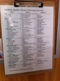 laminated master chore chart checklist use white board