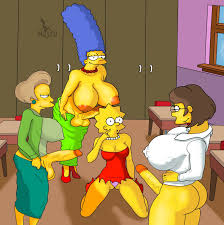 Rule34 - If it exists, there is porn of it  edna krabappel, elizabeth  hoover, lisa simpson, marge simpson  6447721