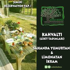Cuha Bahce Urla Restoran Kahvalti Kir Dugun Salonu Festival Alani Peyzaj Urla Kahvalti Mangal Etkinlik Bahceniz