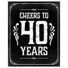 40th Birthday Quotes For Men 40th Birthday Decorations Cheers To 40 Years Printable 40th Etsy 40th Birthday Decorations 40th Birthday Centerpieces Happy 40th Birthday