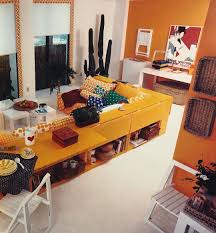 Free formica & plastic laminate quote call mike @ 212 896 5005. Meg Gustafson On Instagram Custom Seating And Storage Unit In 70s Goldenrod Yellow White Folding Chairs For White Folding Chairs Formica Table Orange Walls