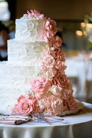 Wedding Cake White Cake With Multishade Pink Floral Weber Bakery In Chicago Il Jason Brown Photography Wedding Cake Chicago Cake Chicago Wedding Cakes