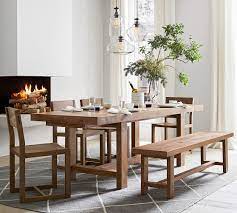 This table is perfect for a dining room, it extends into the center becoming a large table that can patented 'joseph fitter' crank system for extending. Reed Extending Dining Table Pottery Barn