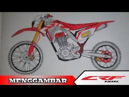 Motor trail atau biasa disebut juga dengan motor cross merupakan motor yang laki banget, walaupun sekarang perempuan juga ada yang pakai. Menggambar Motor Crf 150 Tutorial Youtube