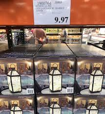 Sterno Home Led Lantern With Marble Finish 9 97 Costco Clearance Led Lantern Lanterns Led