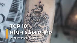Hình xăm chữ 5 dòng sử dụng chữ khmer cổ, mỗi dòng mang đến một ý nghĩa riêng. Hinh XÄm Bua Thai Cho Nam Ná»¯ Tattoo Bua May Máº¯n
