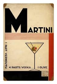 Retro Deco Martini Metal Sign 12 X 18 Inches Bar Signs Vintage Tin Signs Vintage Metal Signs